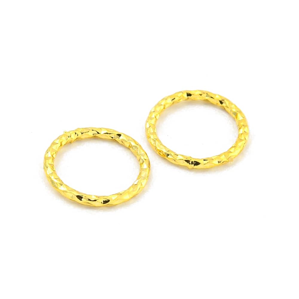 18k Gold Plated Textured Link
