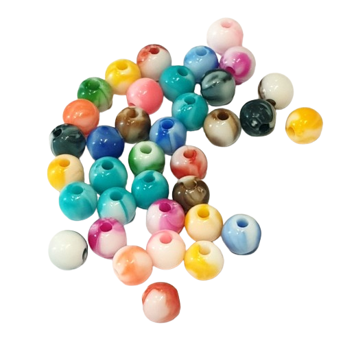 Marbled Round Bead Mix image 0