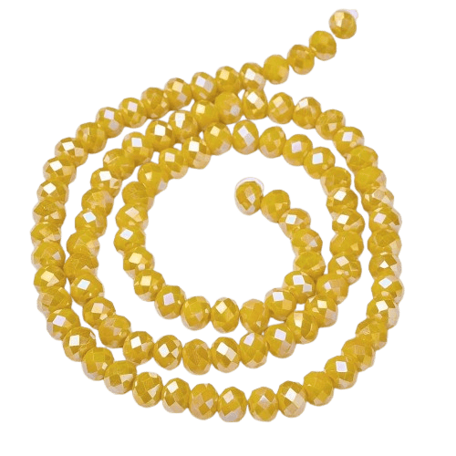2mm Yellow AB Mini Rondelles