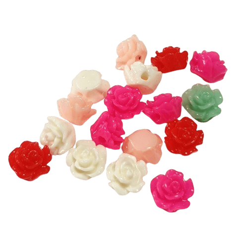 Resin flower beads - two sizes image 3