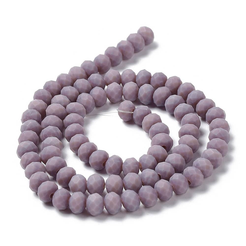 3mm Dusty Purple Opaque Rondelle Beads