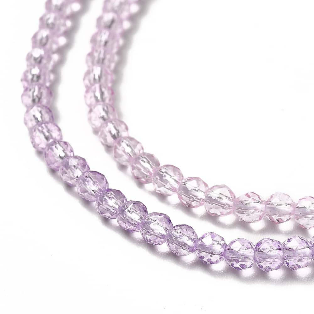 3mm Gradient Purple Coloured Facetted Beads