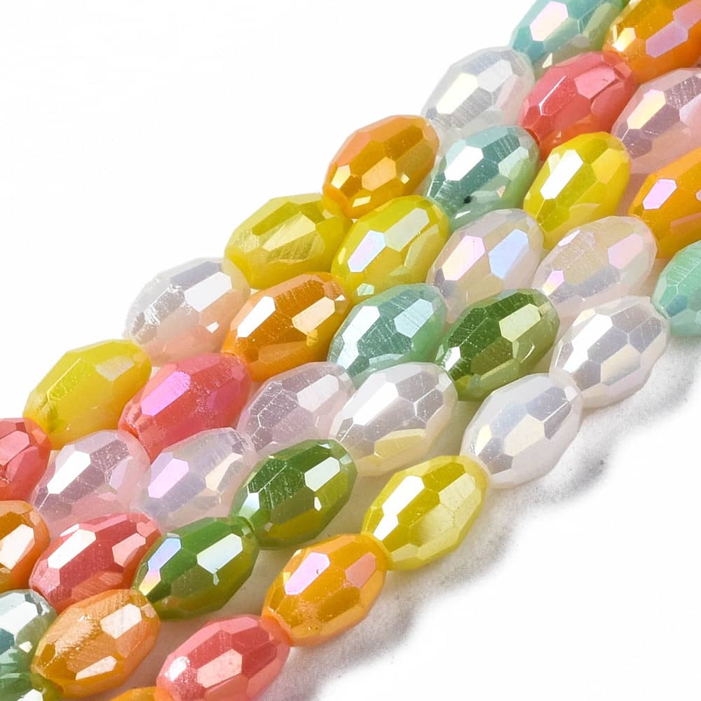 Glass Rice Beads - Yellow Mix