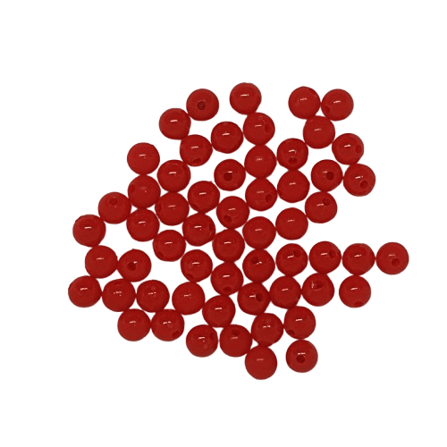 Red Round Acrylic Beads image 0
