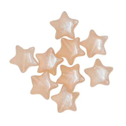 Glow in the Dark Peach Star Beads image 0