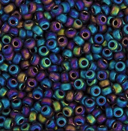 Black grey AB Matte Miyuki Seed Beads image 0