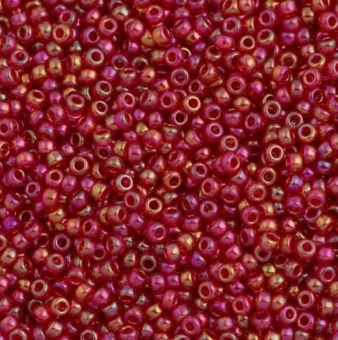 Transparent Dark Red Miyuki Seed Beads image 0