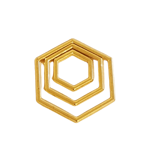 Gold Plated Honeycomb Links image 4