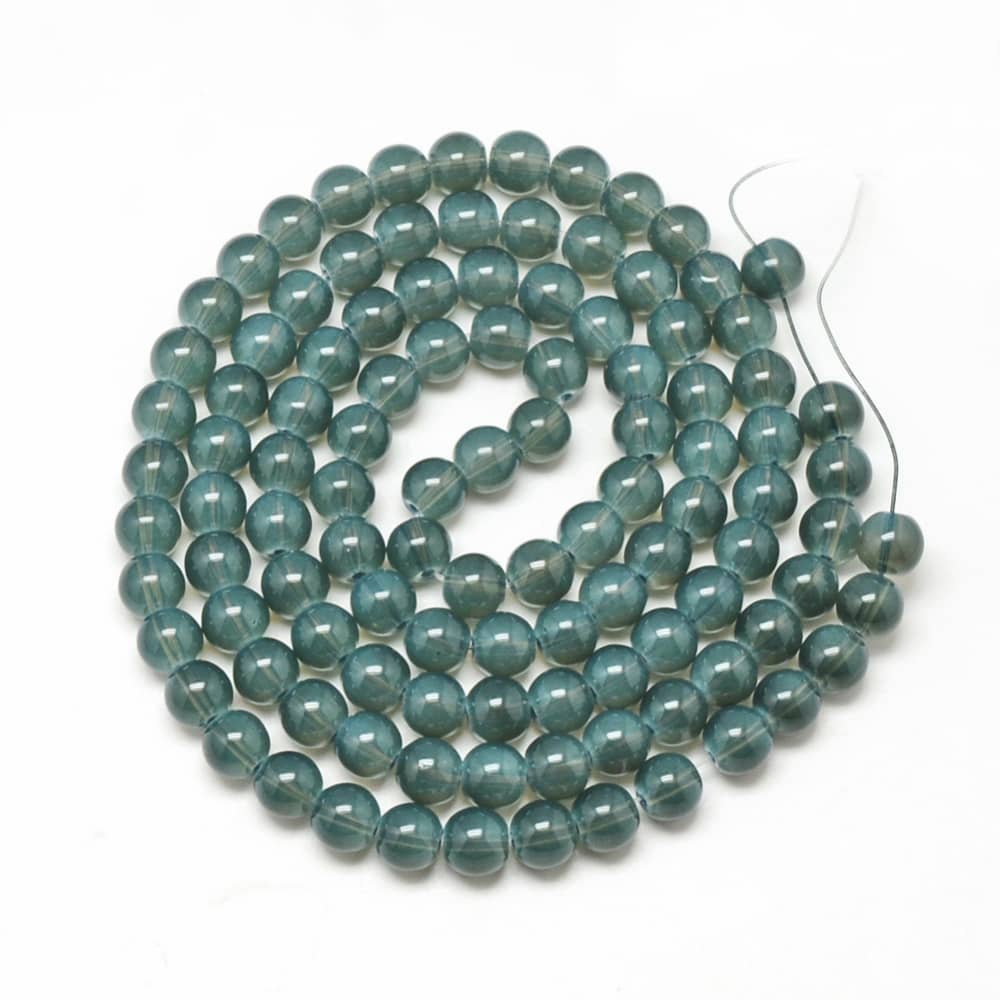 6mm Grey Opalite Imitation Glass Beads