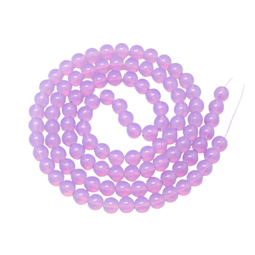 6mm Lilac Opalite Imitation Glass Beads