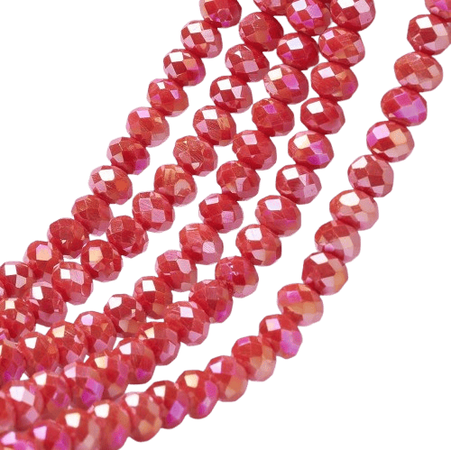 8mm Red AB Rondelles