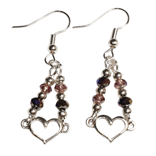 Heart Connector Earrings