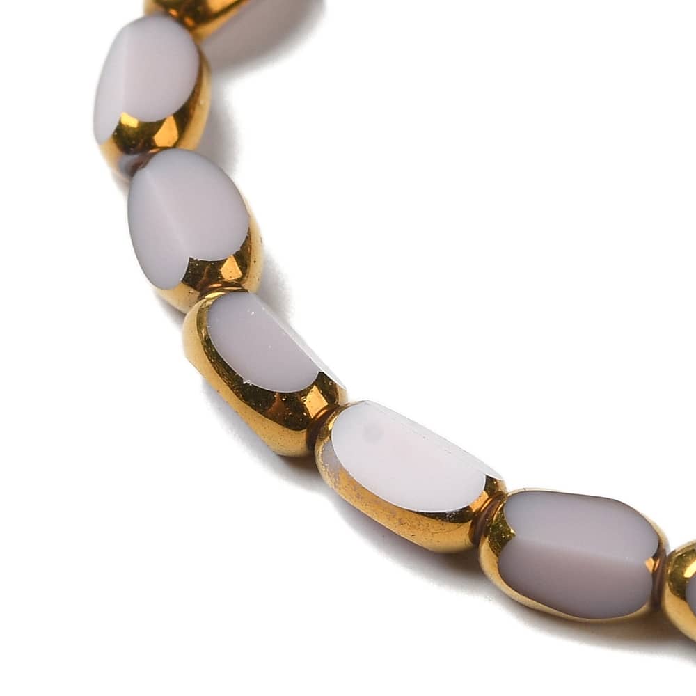 Electroplate Oval Thistle Beads