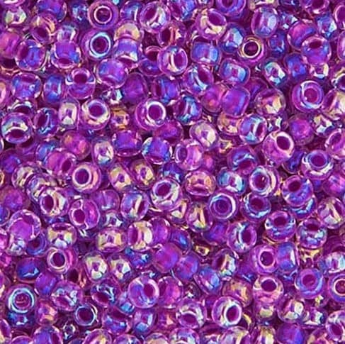 Magenta AB Lined-Dyed Miyuki Seed Beads image 0