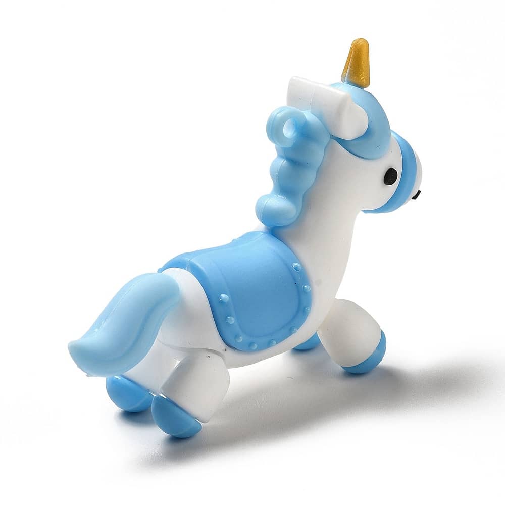 Unicorn charm, blue