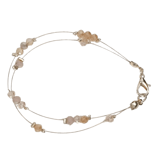 Double Strand Spacer Tiger Tail Bracelet