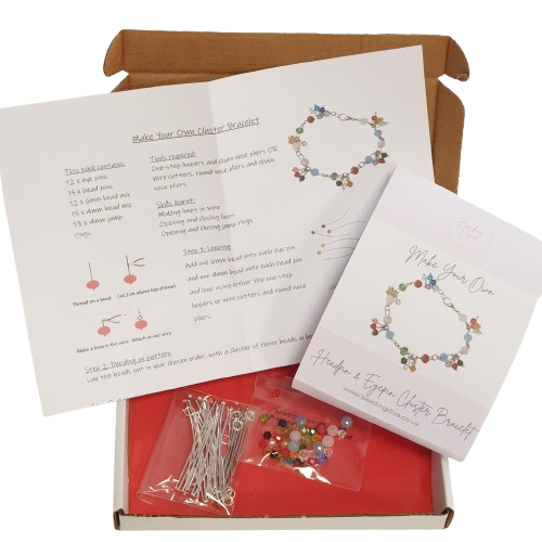 Make Your Own Eye pin and Head pin Cluster Bracelet