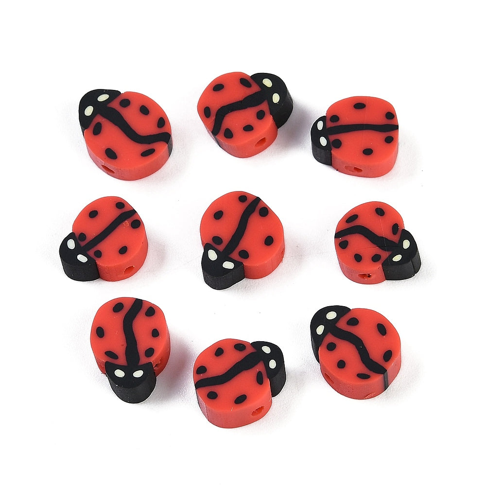 Polymer Ladybird / Ladybug beads