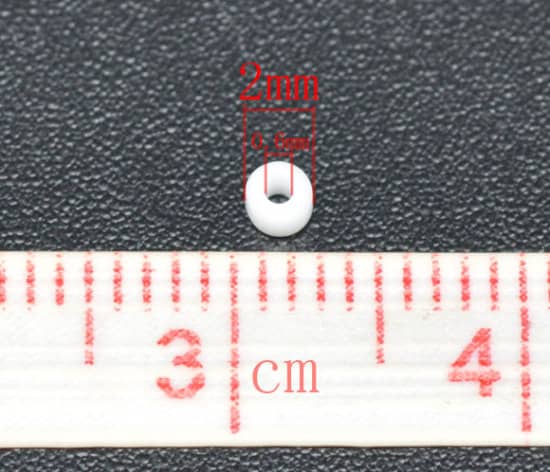 White Glass Seed Beads image 1