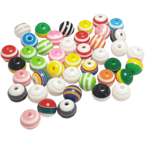 Striped Resin Beads image 0