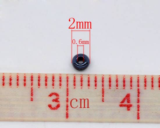 Black Glass Seed Beads image 1