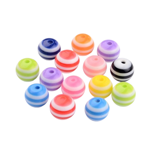 Striped Resin Beads