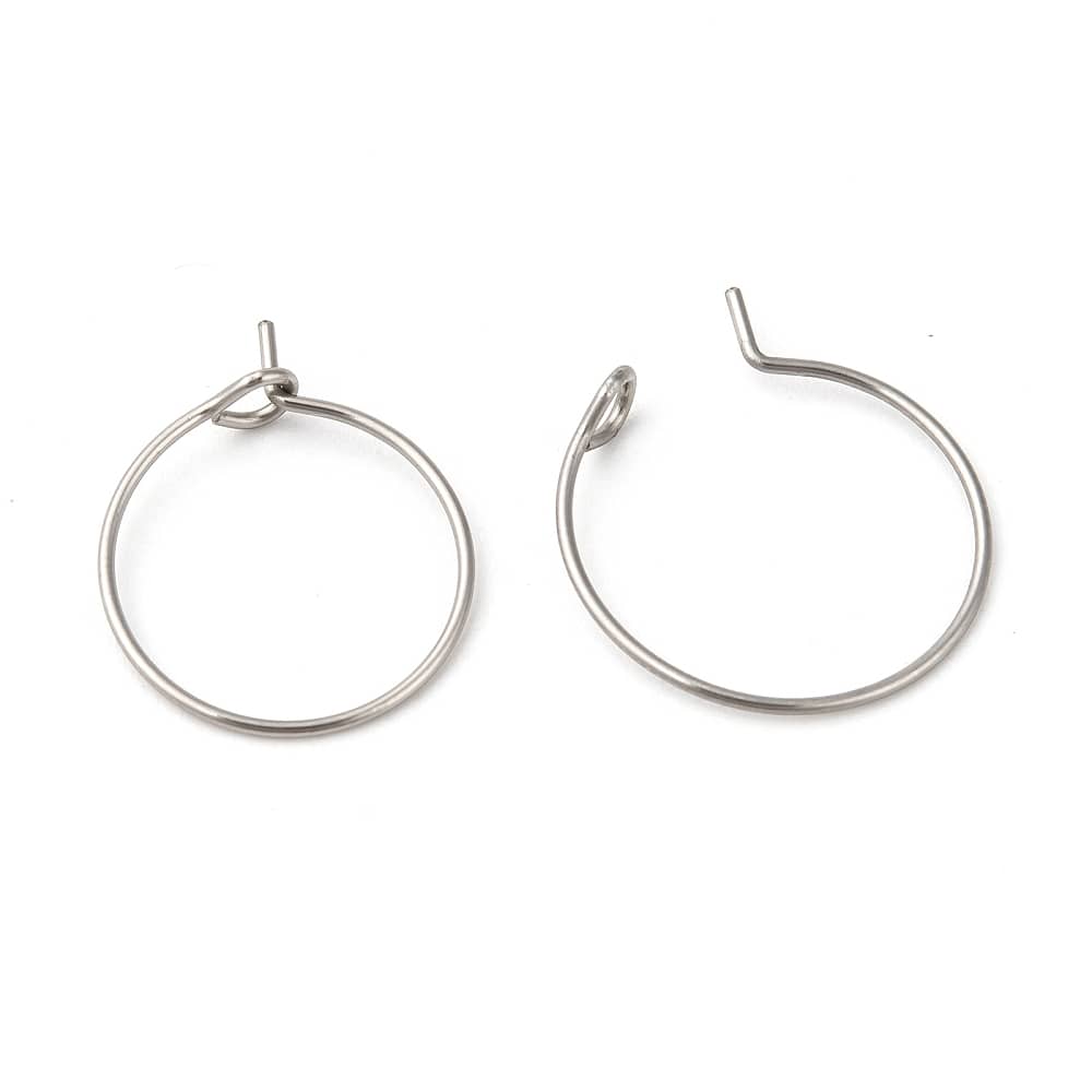 15mm Stainless Steel Hoop Earrings
