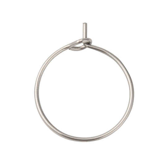 15mm Stainless Steel Hoop Earrings
