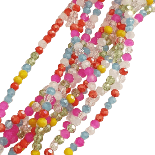 Multicoloured Glass Rondelle Strands image 3