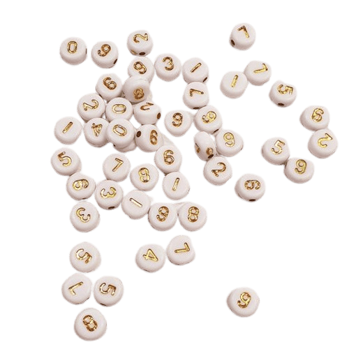 Acrylic Number Beads image 0