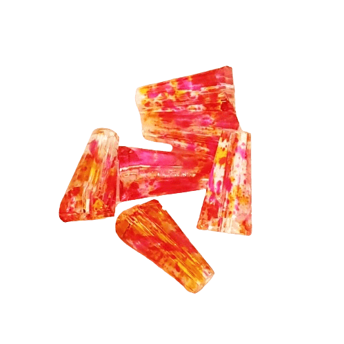 Fuchsia & Orange Glass Tower Bead image 0