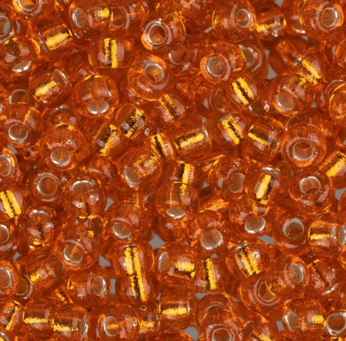 Orange Silver Lined Miyuki Seed Beads image 0
