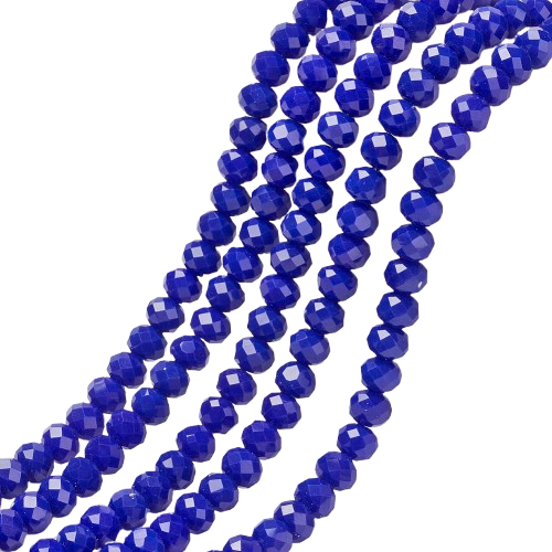 2mm Opaque Blue Mini Rondelles