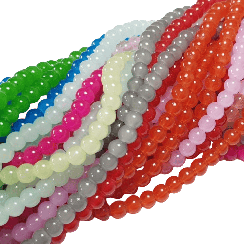 6mm Jade Imitation Glass Beads image 0