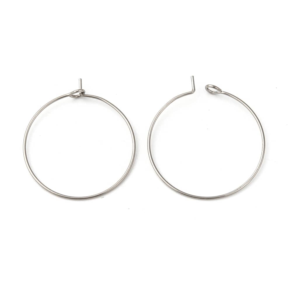 25mm Stainless Steel Hoop Earrings