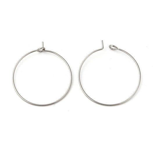 25mm Stainless Steel Hoop Earrings
