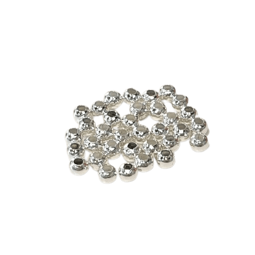 3mm Silver Plated Spacer Beads image 0