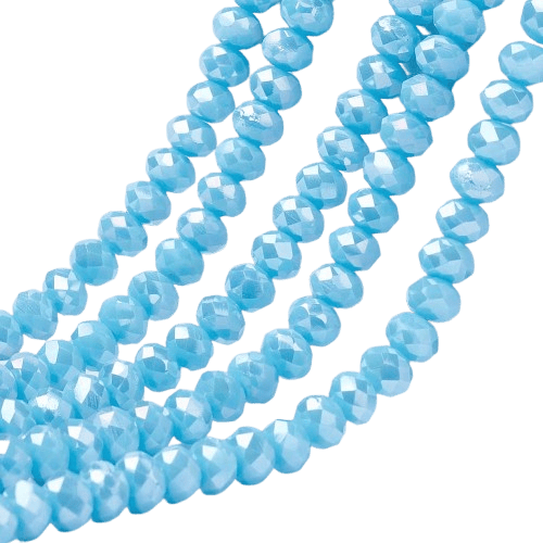 2mm Light Blue AB Mini Rondelles