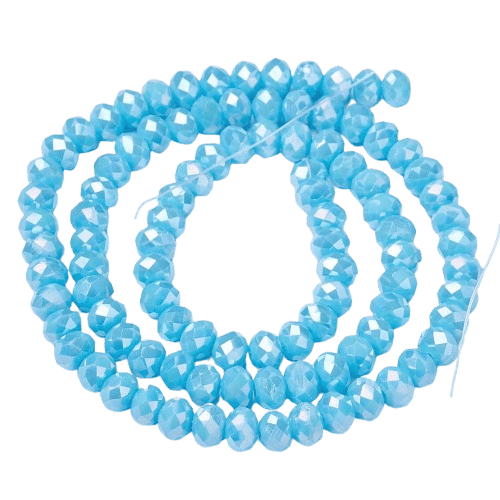 2mm Light Blue AB Mini Rondelles