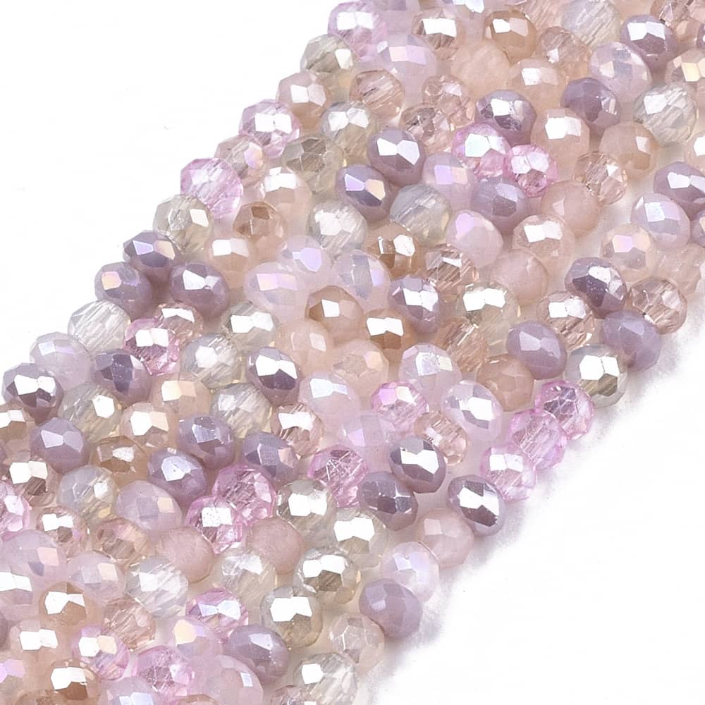 2mm Pink Mix AB Mini Rondelles