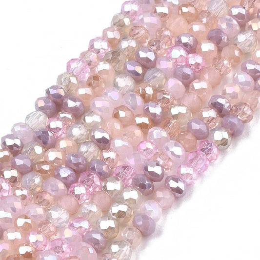 2mm Pink Mix AB Mini Rondelles