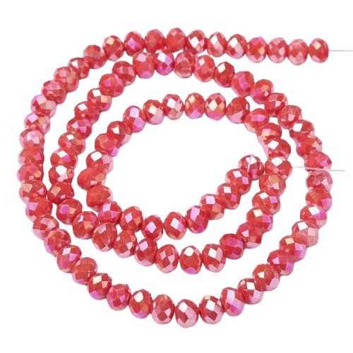 2mm Red AB Mini Rondelles