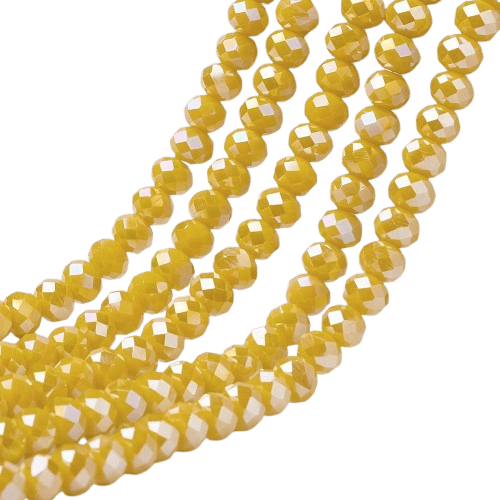 2mm Yellow AB Mini Rondelles