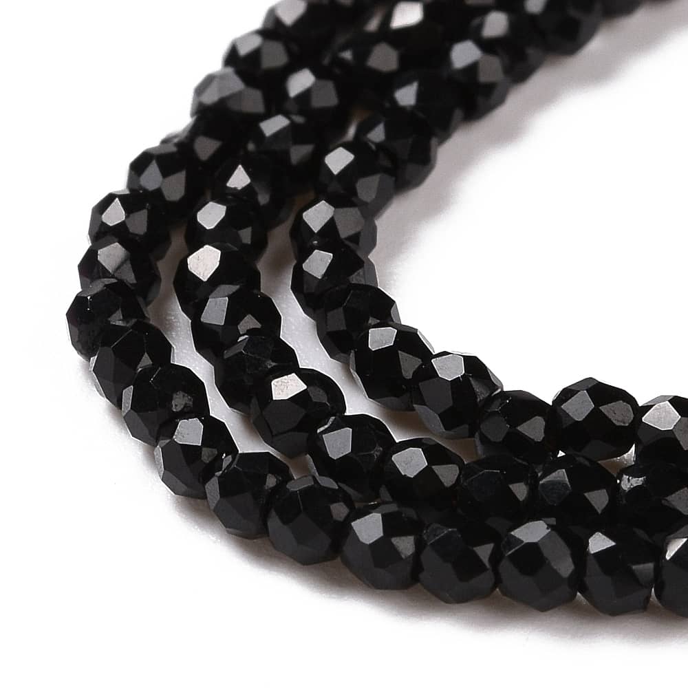 2mm Black Mini Rondelles