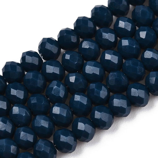 2mm Steel Blue Mini Rondelles
