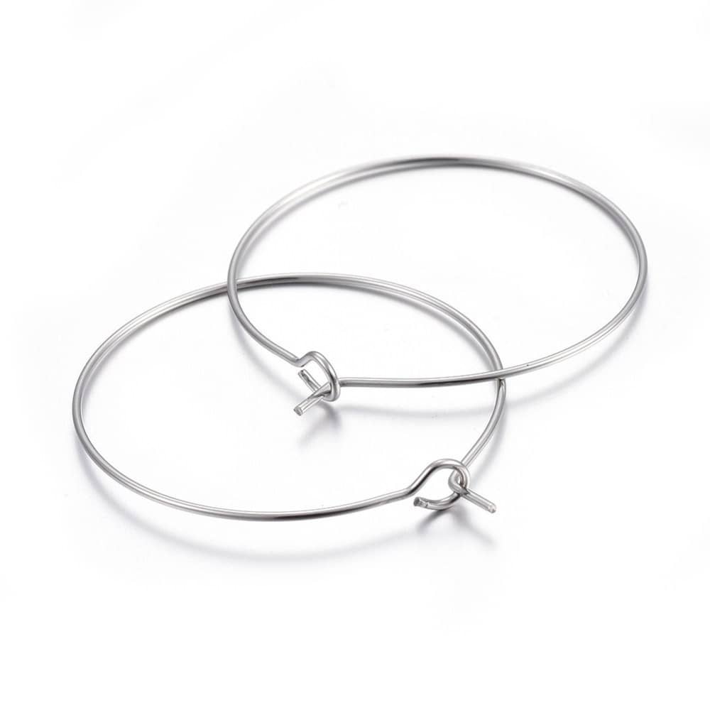 35mm Stainless Steel Hoop Earrings