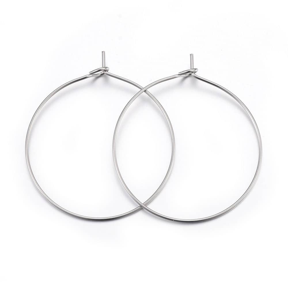 35mm Stainless Steel Hoop Earrings