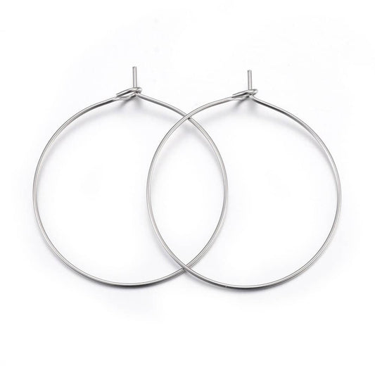 35mm Stainless Steel Hoop Earrings