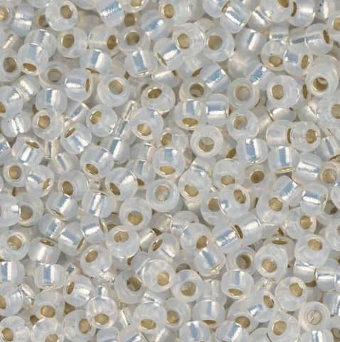 White Opal Silver Lined Miyuki Seed Beads image 0