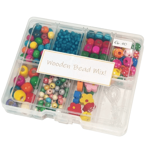 Children's Wooden Bead Selection - Flowers image 1